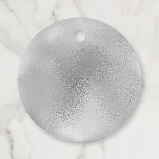 Silver White Flowers 25e bruiloft Jubileum Bedankjes Labels (Achterkant)