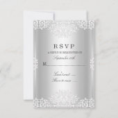 Silver White Glamour RSVP (Voorkant)