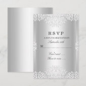 Silver White  Glamour RSVP (Voorkant / Achterkant)