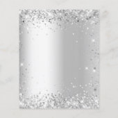 Silver White glitter elegant bruiloft (Achterkant)