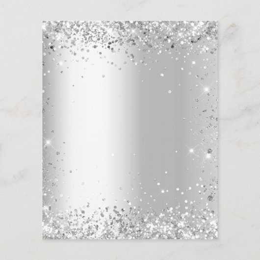 Silver White glitter elegant bruiloft (Achterkant)