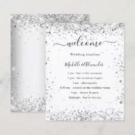 Silver White glitter elegant bruiloft
