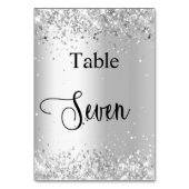 Silver White glitter kalligrafietabel 7 Kaart (Achterkant)