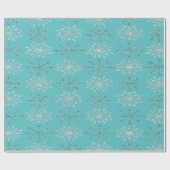 Silver White Glitter Snowflakes Cadeaupapier (Vlak)