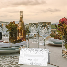 Silver White glitter sparkles bruiloft Plaatskaartje