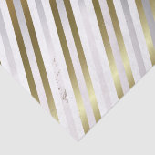 Silver, White, Gold Diagonal Stripe Papier (Detail)