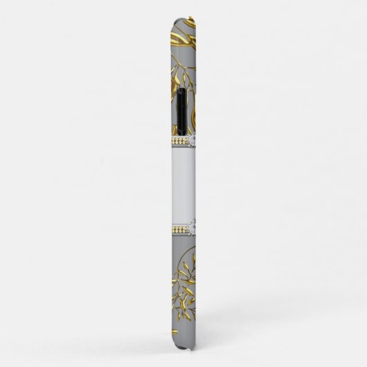 Silver White Gold Diamond Jewel Afbeelding Case-Mate iPhone Case (Achterkant/rechts)