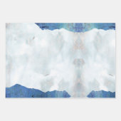 Silver White Gold Grunge Blue Paint Inpakpapier Vel (Voorkant 3)