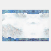 Silver White Gold Grunge Blue Paint Inpakpapier Vel (Voorkant 2)