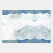 Silver White Gold Grunge Blue Paint Inpakpapier Vel (Voorkant)