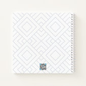 Silver White Graphic Diamonds Sketchbook Journal Notitieboek (Achterkant)