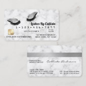 Silver White Grey Marble Glitter Lashes Credit Visitekaartje (Voorkant / Achterkant)