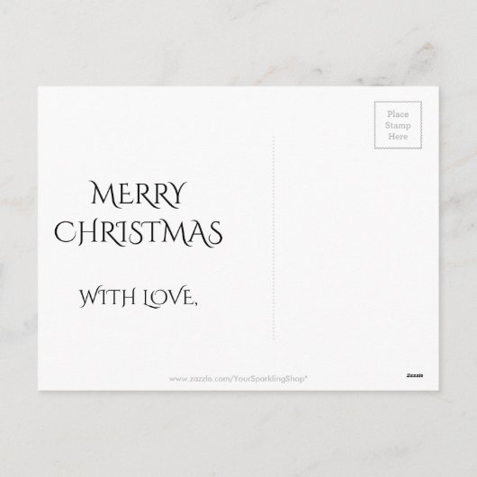 Silver White Grey Shiny Star Merry kerst Feestdagenkaart (Achterkant)