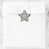 Silver White Grey Shiny Star Merry kerst Ster Sticker (Tas)