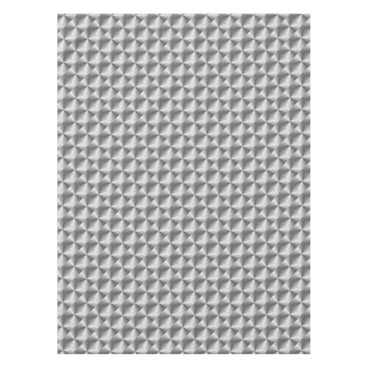 Silver White Grey Tablecloth Abstract Tafelkleed (Voorkant)