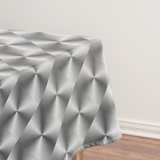 Silver White Grey Tablecloth Abstract Tafelkleed (Voorbeeld)