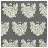 Silver White Guardian Angel Art Fabric Material Stof (Swatch)