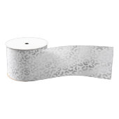 Silver White Leopard Print   Grosgrain Lint (Spoel)
