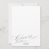 Silver & White Mix & Mingle Holiday Party Kaart (Achterkant)