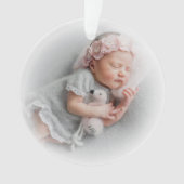 Silver White Photo-Ornament Ornament (voorkant)
