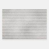 Silver White Polka Dots Stripes Kerstfeestdag Inpakpapier Vel (Voorkant 2)