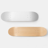 Silver & White Radiale Fade Skateboard (Horizontaal)
