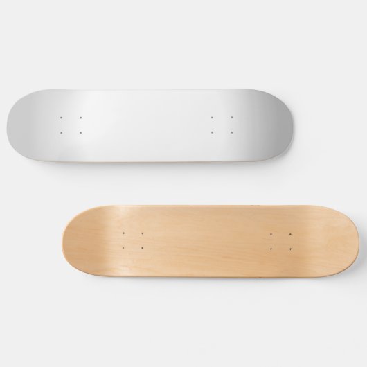 Silver & White Radiale Fade Skateboard (Horizontaal)