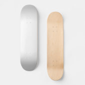 Silver & White Radiale Fade Skateboard (Voorkant)