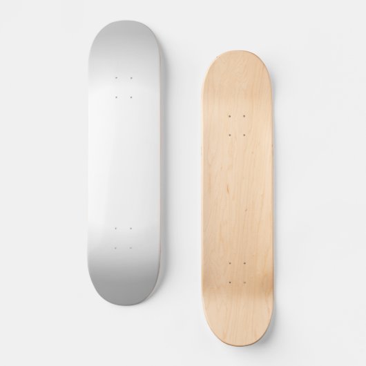 Silver & White Radiale Fade Skateboard (Voorkant)