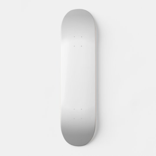 Silver & White Radiale Fade Skateboard (Voorkant)
