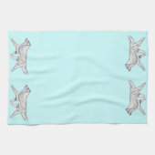Silver White Siberian Husky Kitchen Towel Theedoek (Horizontaal)