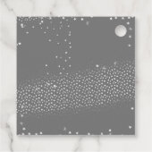 Silver & White Snowflake Merry and Bright Holiday Bedankjes Labels (Achterkant)