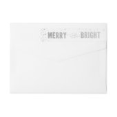 Silver & White Snowflake Merry en Bright (Achterkant)