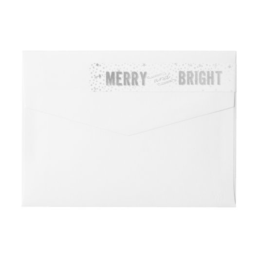 Silver & White Snowflake Merry en Bright (Achterkant)