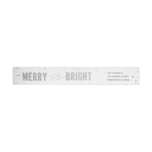 Silver & White Snowflake Merry en Bright (Individueel)