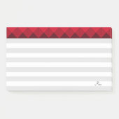 Silver & White Striped & Burgundy Header Post-it® Notes (Voorkant)