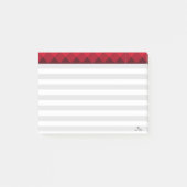 Silver & White Striped & Burgundy Header Post-it® Notes (Voorkant)