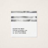 Silver White Stripes Logo Display Kaart (Achterkant)