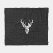 Silver White Tail Deal on Carbon Fibre Style Print Fleece Deken (Voorkant (Horizontaal))