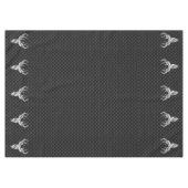 Silver White Tail Deal on Carbon Fibre Style Print Tafelkleed (Voorkant (Horizontaal))