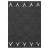 Silver White Tail Deal on Carbon Fibre Style Print Tafelkleed (Voorkant)