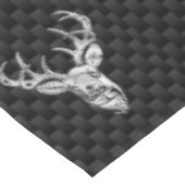Silver White Tail Deal on Carbon Fibre Style Print Tafelkleed (Gekanteld)