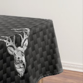 Silver White Tail Deal on Carbon Fibre Style Print Tafelkleed (Voorbeeld)
