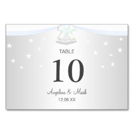 Silver White Wedding Table Kaart
