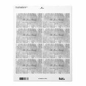 Silver White Winter Wonderland Kerstvakantie Etiket (Full Sheet)