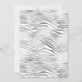Silver White Zebra Print Baby shower Kaart (Achterkant)