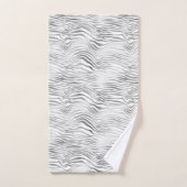 Silver White Zebra Print Bad Handdoek (Handdoek)