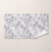 Silver White Zebra Print Bad Handdoek (Handdoek)