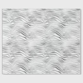 Silver White Zebra Print Cadeaupapier (Vlak)