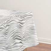 Silver White Zebra Print Tafelkleed (Voorbeeld)
